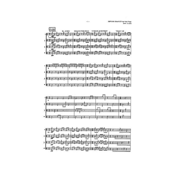 Carl Vine:  Defying Gravity (Score)