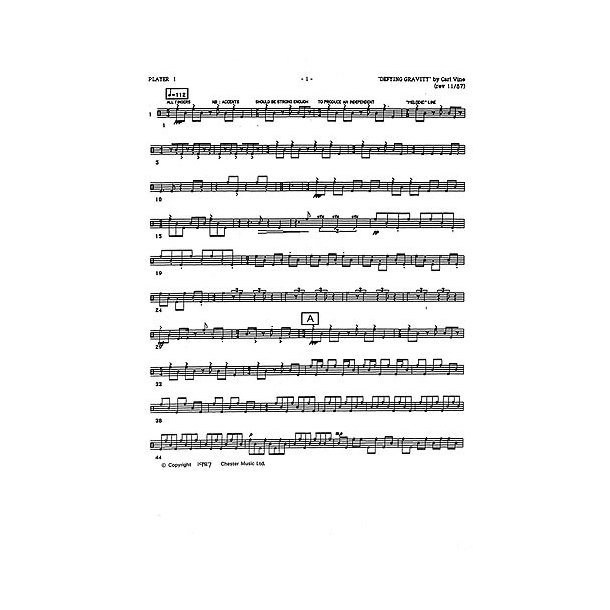 Carl Vine:  Defying Gravity (Parts)