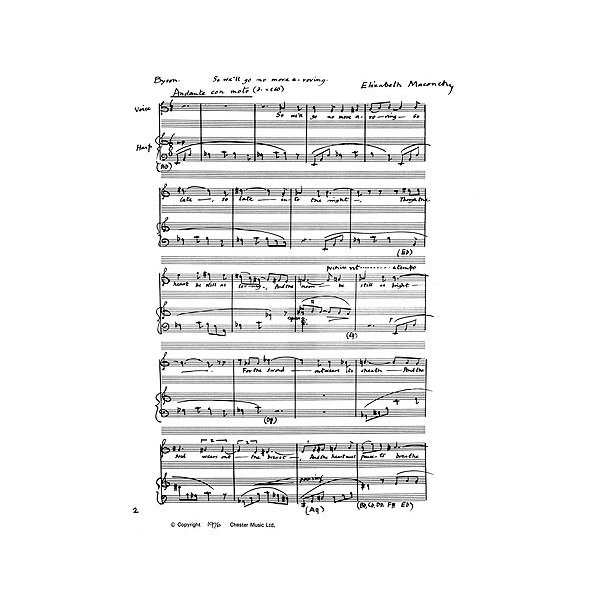 Elizabeth Maconchy: Three Songs (1974) Tenor/Harp