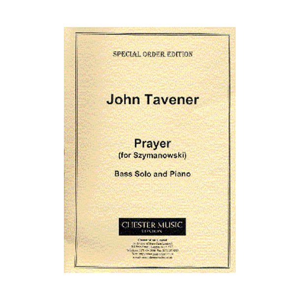 John Tavener: Prayer (For Szymanowski)