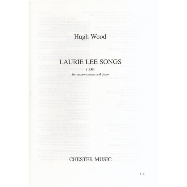 Hugh Wood: Laurie Lee Songs (Mezzo-Soprano/Piano)