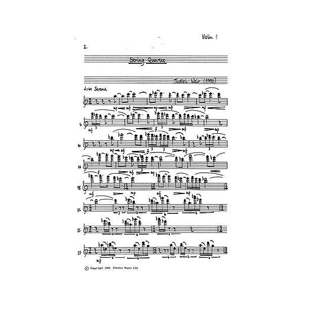 Judith Weir: String Quartet (Parts)