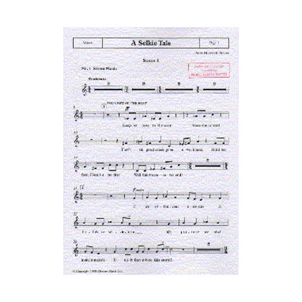 Peter Maxwell Davies: A Selkie Tale Vocal Part