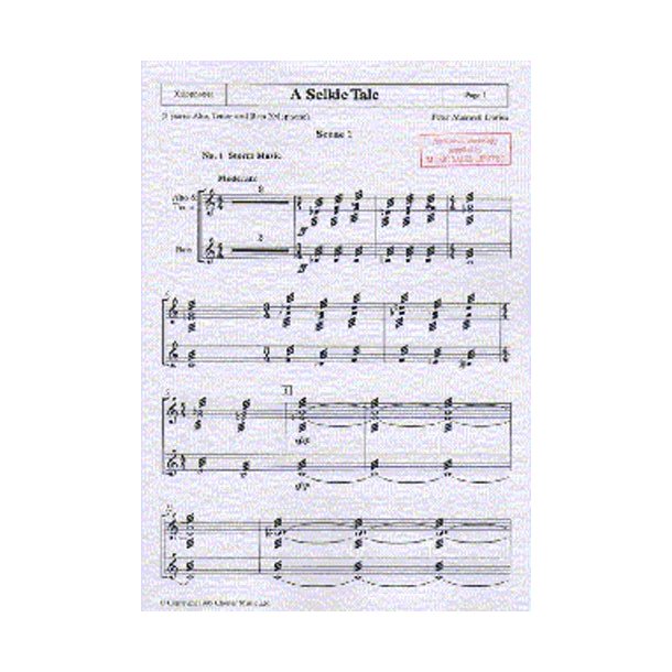 Peter Maxwell Davies: A Selkie Tale Xylophone Part