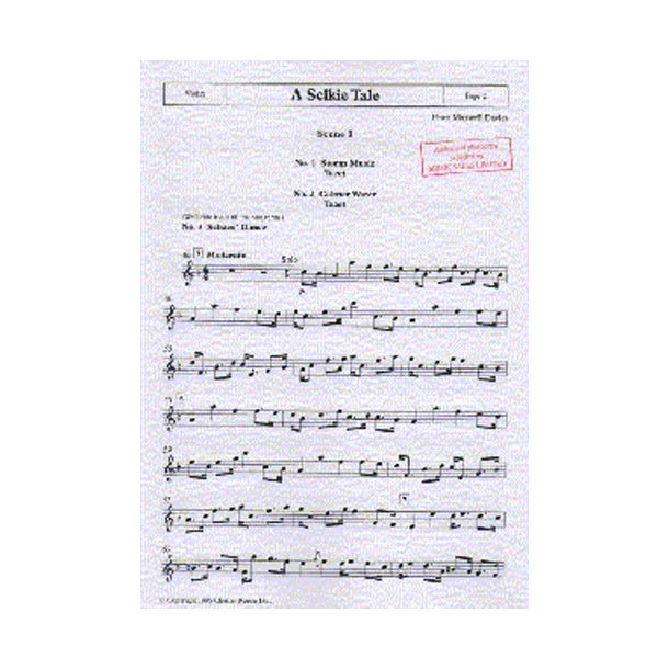 Peter Maxwell Davies: A Selkie Tale Violin Part