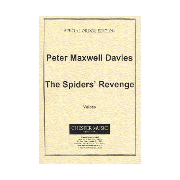 Peter Maxwell Davies: The Spiders' Revenge Vocal Part