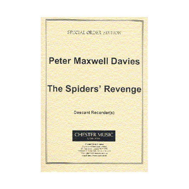 Peter Maxwell Davies: The Spiders' Revenge Descant Recorder Part