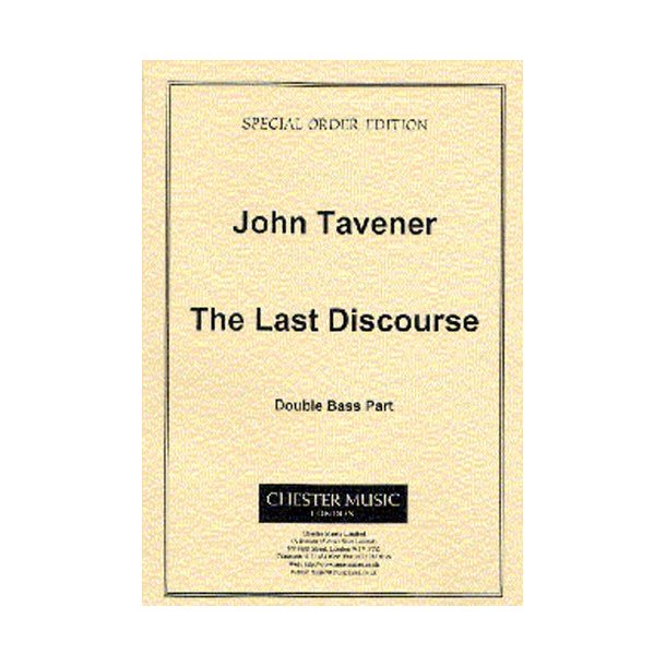 John Tavener: The Last Discourse Double Bass Part