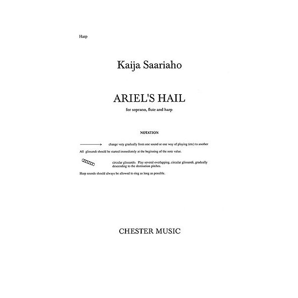 Kaija Saariaho: Ariel's Hail (Flute/Harp Parts)