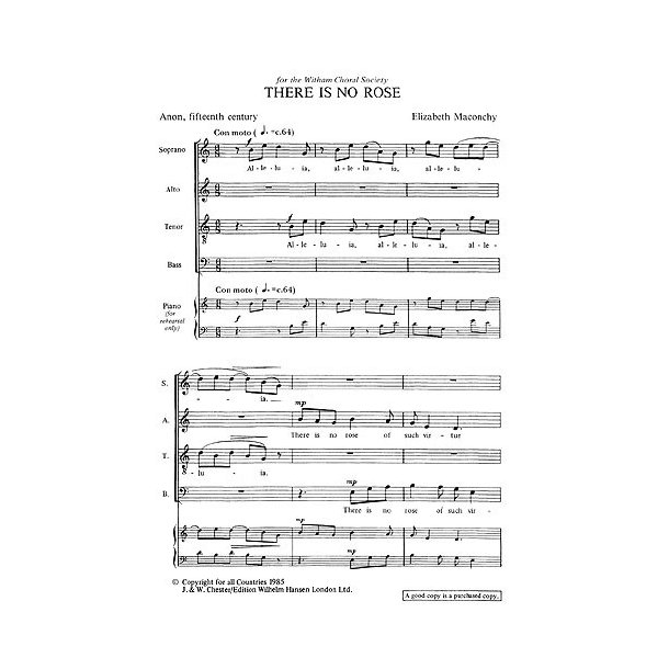 Maconchy: There Is No Rose SATTBB