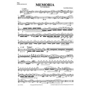 Esa-Pekka Salonen: Memoria For Wind Quintet (Parts)
