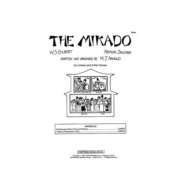Gilbert And Sullivan: The Mikado (Arr M.J. Arnold) - Score