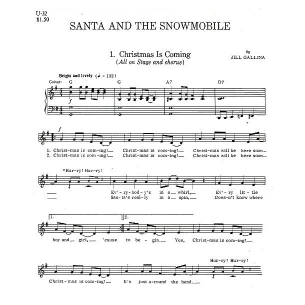 Santa And The Snowmobile (5 Pack Choral Parts)