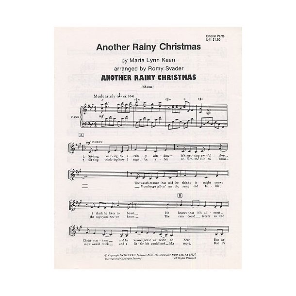 Another Rainy Christmas Choral Part