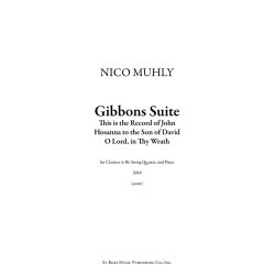 Nico Muhly: Gibbons Suite (Score/Parts)