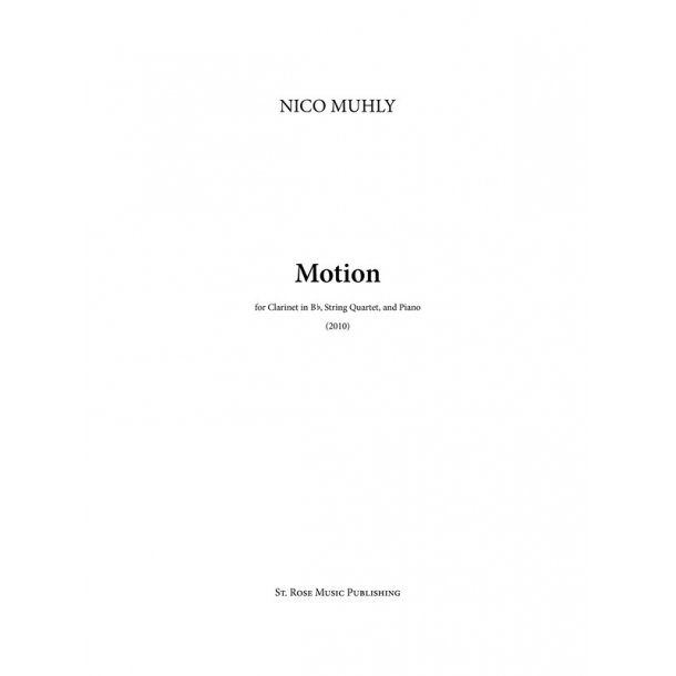 Nico Muhly: Motion (Score/Parts)