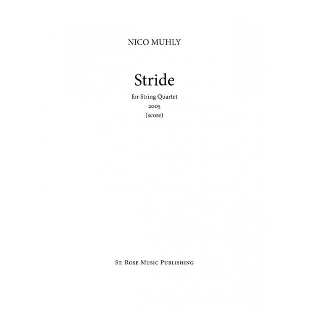 Nico Muhly: Stride (Score/Parts)