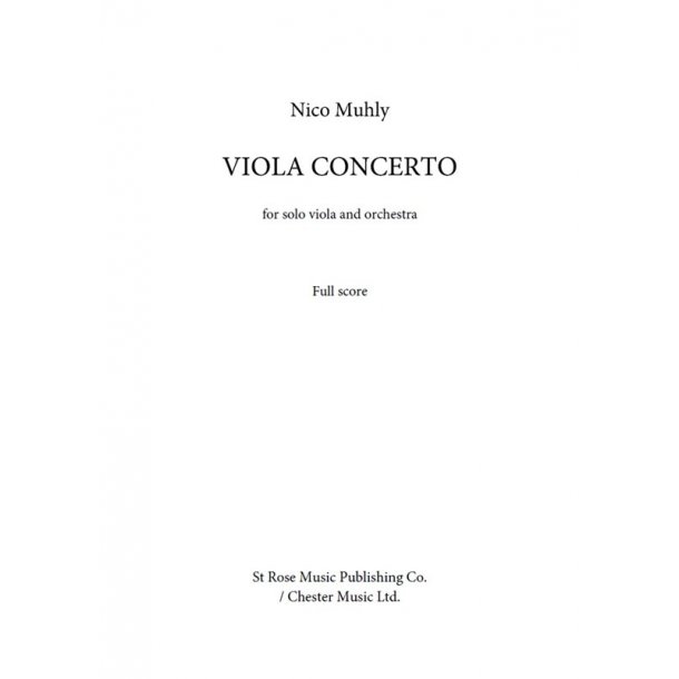Nico Muhly: Viola Concerto (Score)