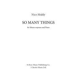 Nico Muhly: So Many Things
