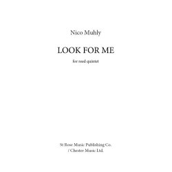 Nico Muhly: Look For Me (Score/Parts)