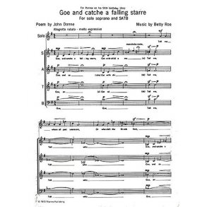 Betty Roe: Goe And Catche a Falling Starre