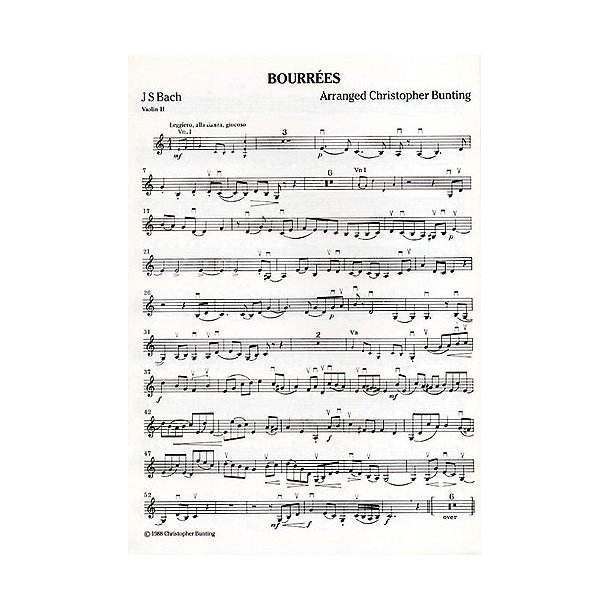 J.S. Bach: Bourrees (Violin 2 Part)