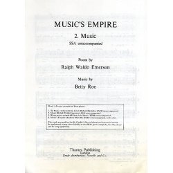 Betty Roe: Music No.2 (Music's Empire) SSA