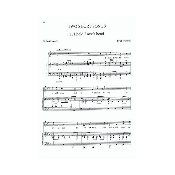 Peter Warlock Critical Edition: Volume VI - Songs 1923-1926 (Medium Voice)