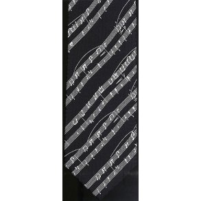 Silk Tie: Sheet Music (Black)