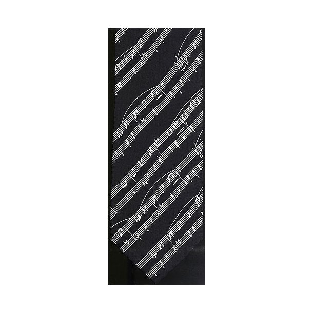 Silk Tie: Sheet Music (Black)