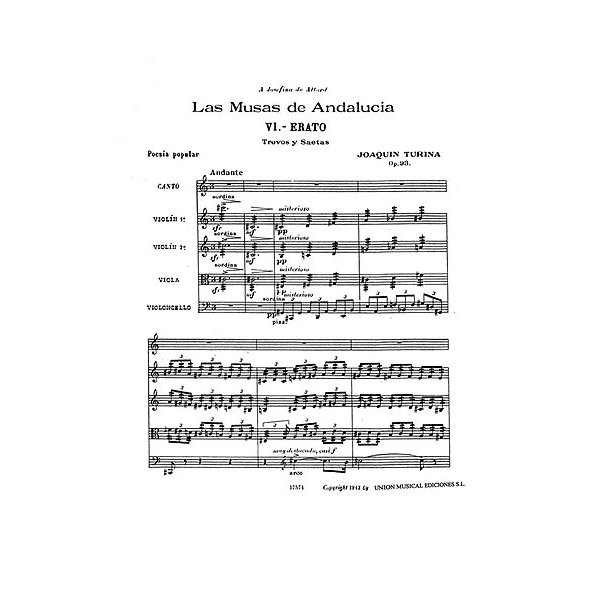 Joaquin Turina: Erato (Las Musas De Andalucia) Op.93 No.6