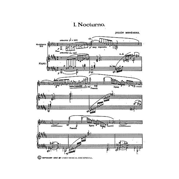 Menendez: Ocho Estudios for Clarinet