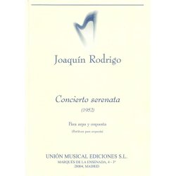 Rodrigo: Concierto Serenata Para Arpa Y Orquesta (Miniature Score)