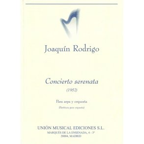 Rodrigo: Concierto Serenata Para Arpa Y Orquesta (Miniature Score)