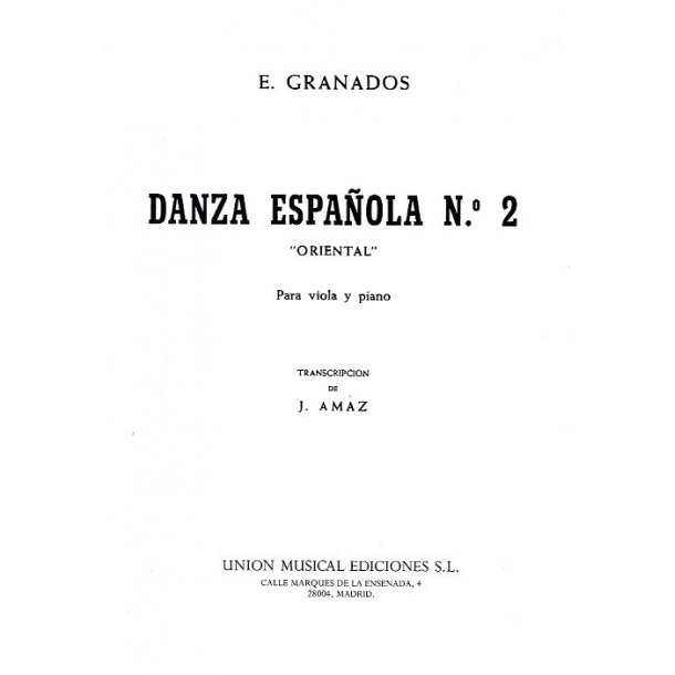 Enrique Granados: Danza Espanola No.2 - Oriental (Viola/Piano)