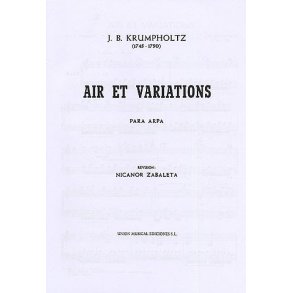Krumpholtz Air Et Variations (zabaleta) Harp