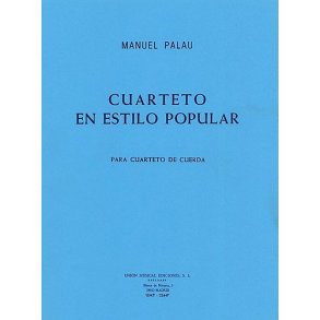 Palau Cuarteto En Estilop Popular String Quartet Sc/pts