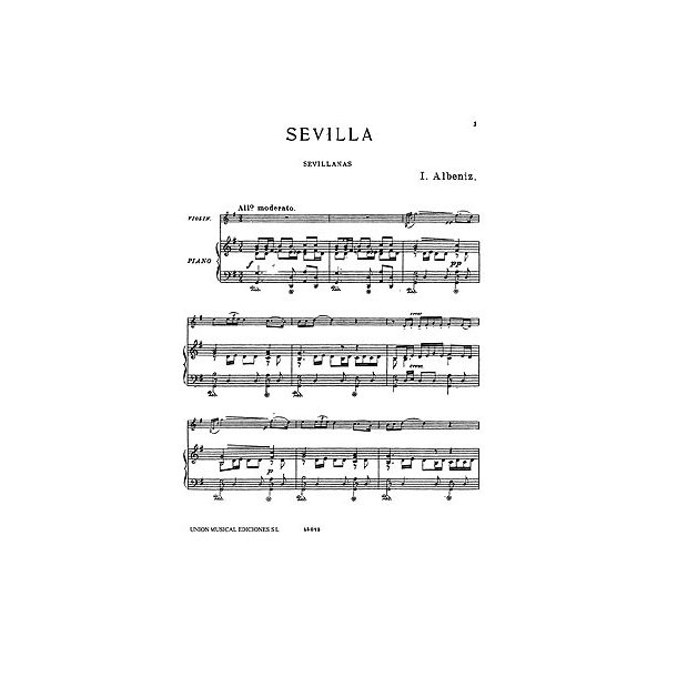 Isaac Albeniz: Sevilla-Sevillanas (Violin And Piano)