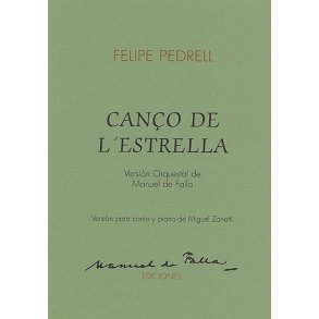 Pedrell/falla Canco De L'estrella Vce/pf