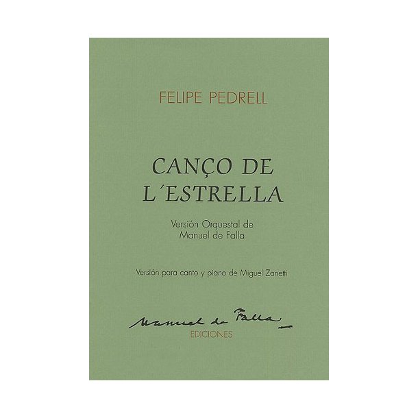 Pedrell/falla Canco De L'estrella Vce/pf