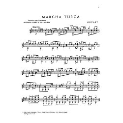 W.A. Mozart: Marcha Turca (Sonata No.11 In A K.331) (Guitar)