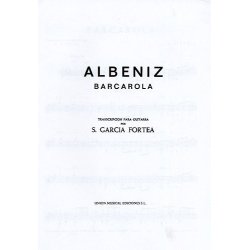 Albeniz Barcarola (garcia Fortea) Guitar