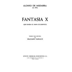 Mudarra Fantasia X Que Remeda El Arpa De Ludovico (tarrago) Guitar
