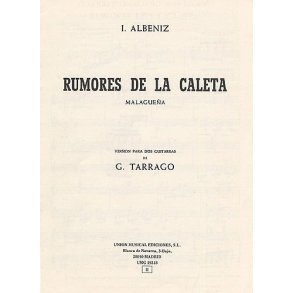 Albeniz Rumores De La Caleta Malaguena