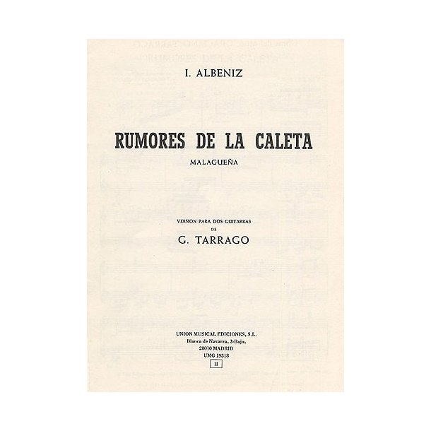 Albeniz Rumores De La Caleta Malaguena