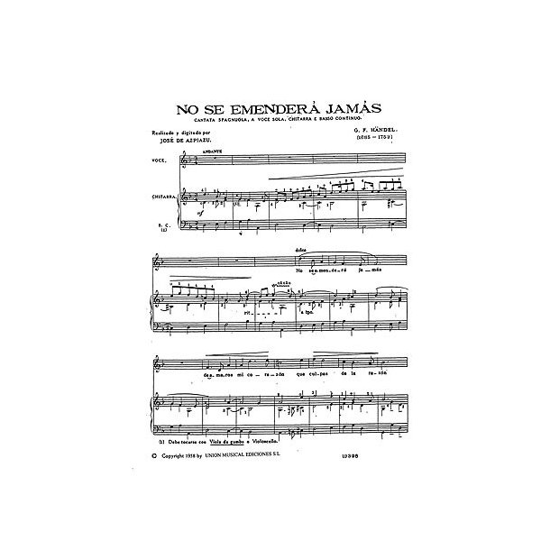 Haendel: No Se Enmendara Jamas Cntt Espnl