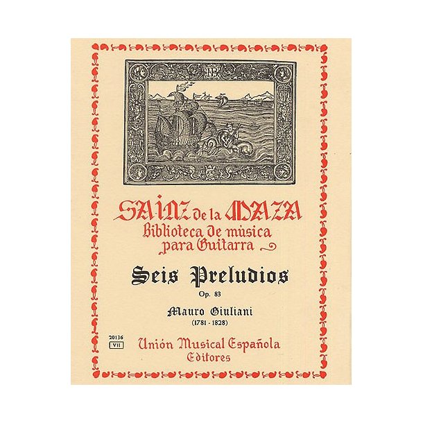 Mauro Giuliani: Seis Preludios Para Gitarra Op.83 (Sainz De La Maza)