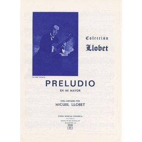 Llobet Preludio En Mi Mayor E Major Guitar