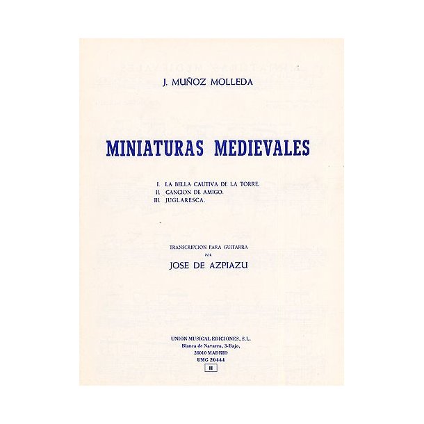 Munoz Molleda Miniaturas Medievales (azpiazu) Guitar