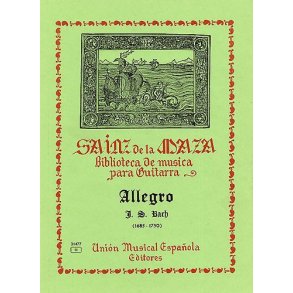 Bach Allegro (r Sainz De La Maza) Guitar